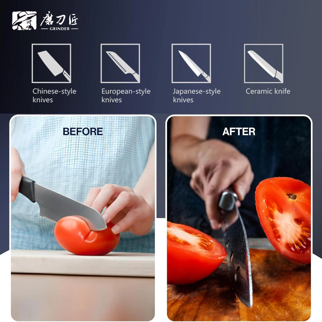 TAIDEA TG2403 Electric Knife Sharpener, 3-Stage Professional Sharpening System for Kitchen Chef and Home Use Knives