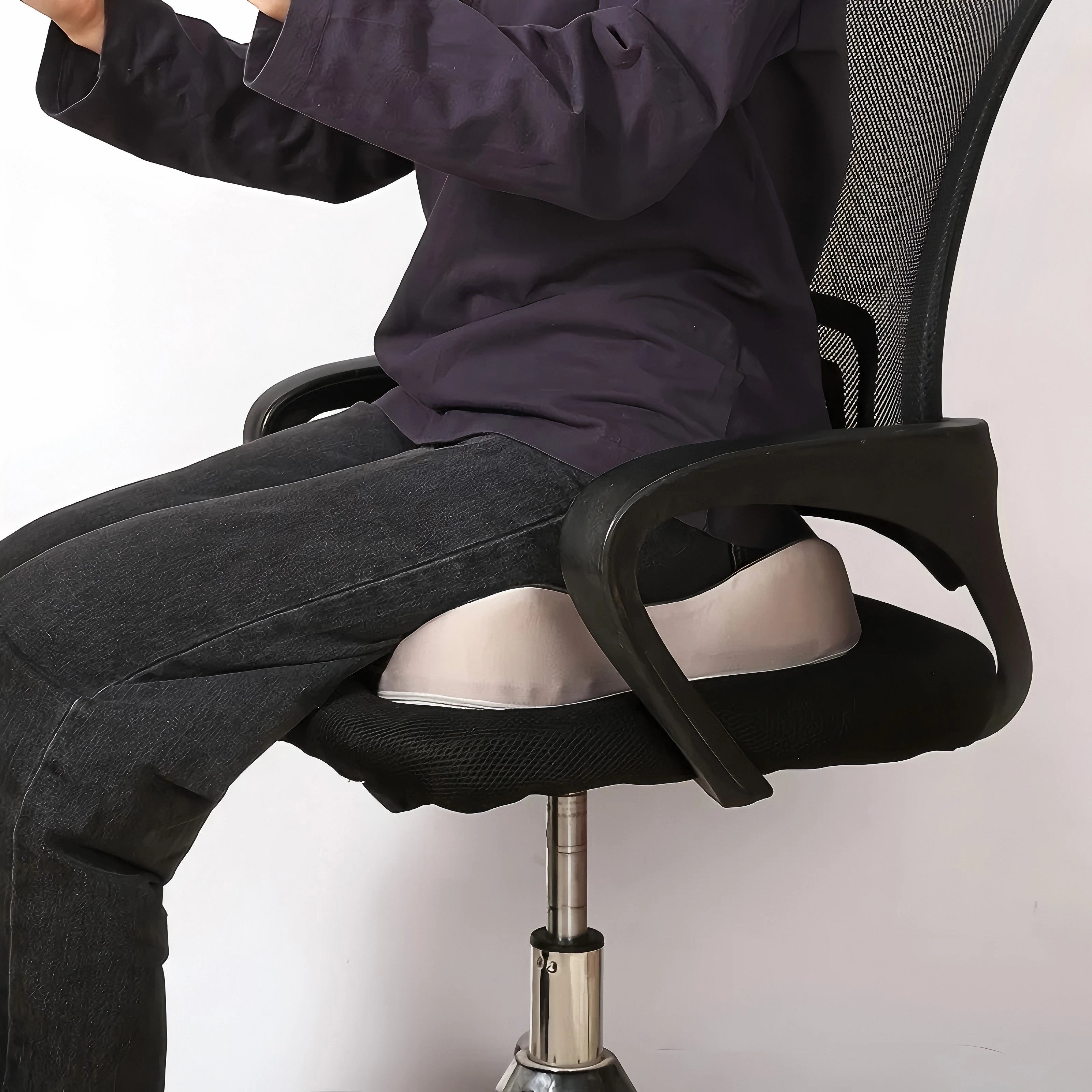 Memory Foam Seat Cushion Tailbone Sciatica Back Pain Relief Comfort Office Chair Car Seat Cushion Non-Slip Orthopedic MemoryFoam