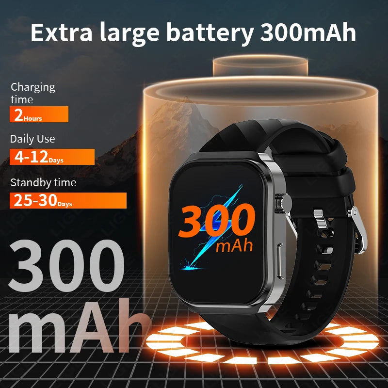 LIGE 2026 New AI Healthy Diagnose Smart Watch Blood Lipid Uric Acid Bluetooth Call Blood Pressure Health Smartwatch Men Women