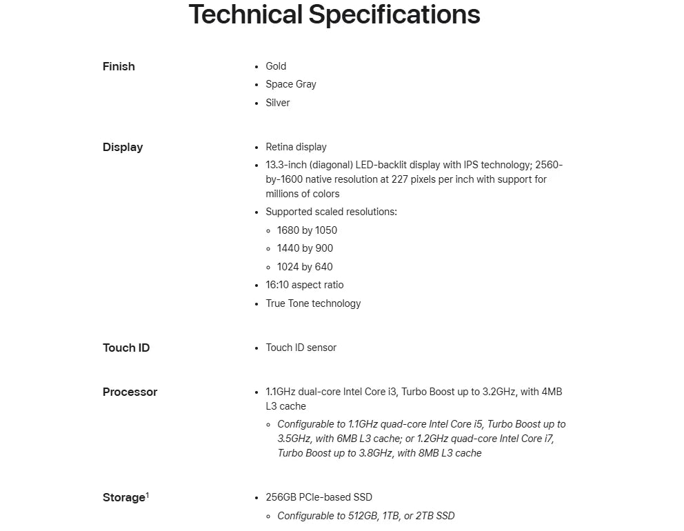 2020 MacBook Air Intel i3 i5 i7 13Inch 4-core CPU Touch ID WIFI 256G/512G/1T/2TB SSD 8G/16G RAM Notebooks Laptop.