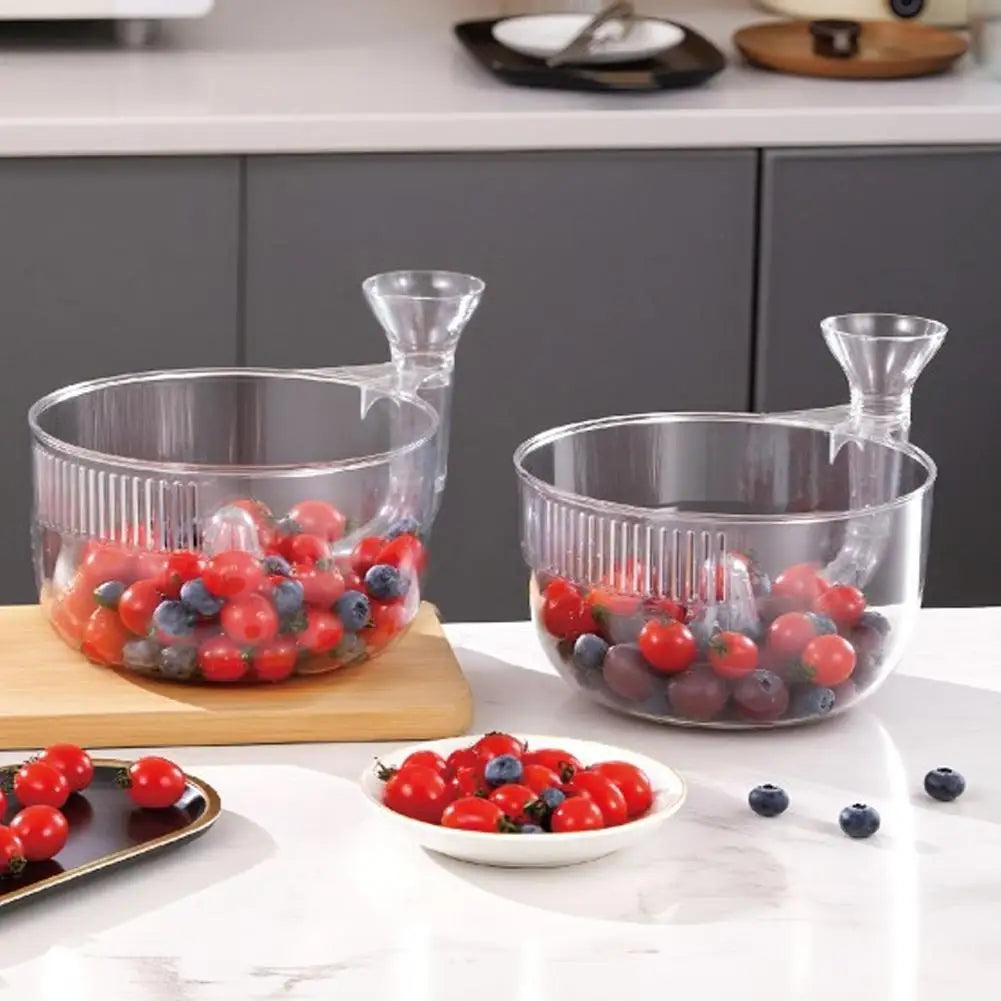 Automatic Fruit Washer Automatic Washing Bowl With Strainer Vegetable Rinser Container Berries Washer Automatic Washer Bowl