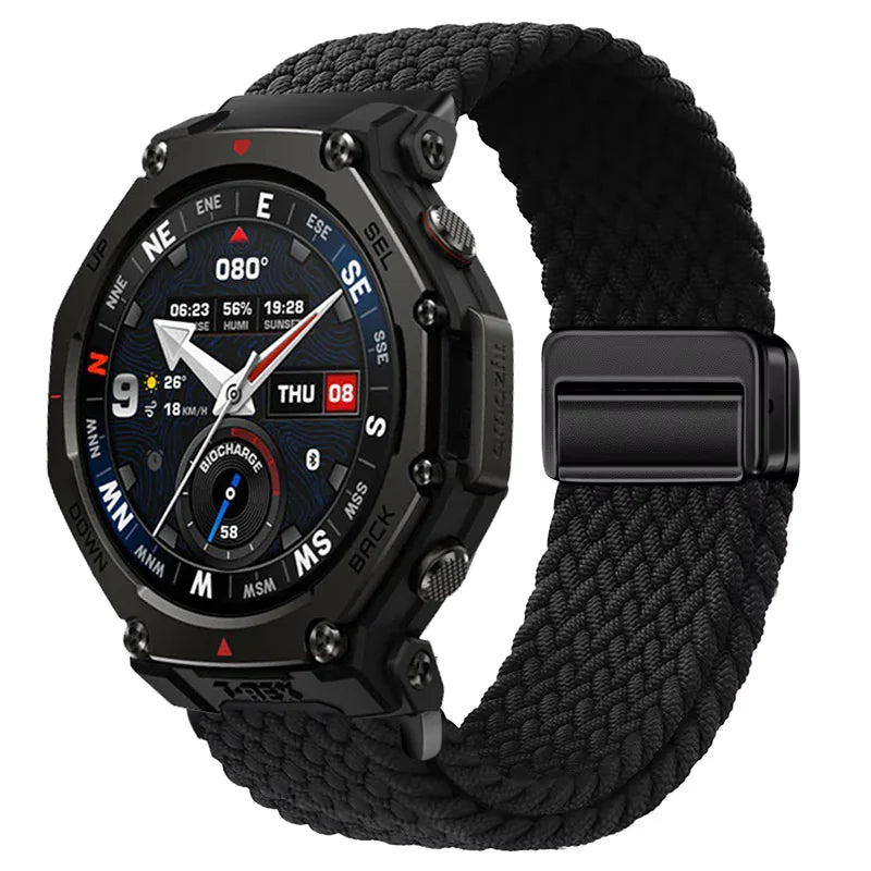 20mm 22mm Nylon Strap for Amazfit T-Rex3 Pro 48/44mm Helio Balance 2 Magnetic Buckle Bracelet Amazfit Active 2 Bip 6 5 Wristband