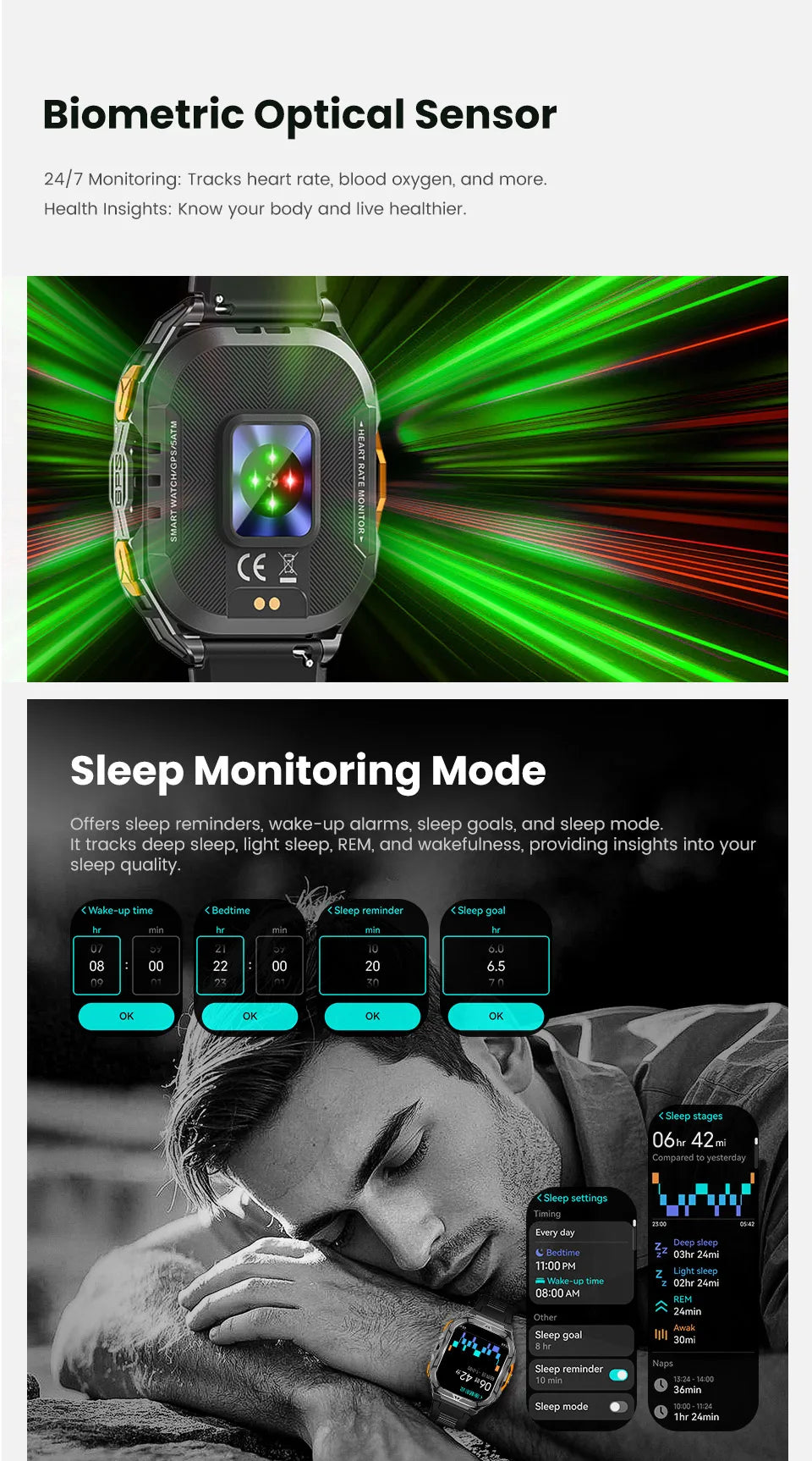 2025 NEW TANK X5 Smartwatch 5ATM Waterproof GPS Dual-Frequency tracking 1.96" AMOLED 530mAh Compass 170+ Sports Fitness Tracker