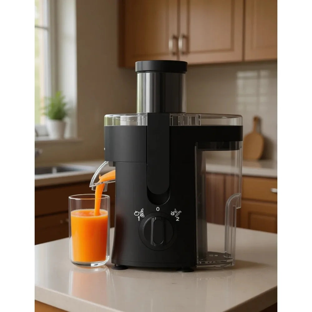 Whole Fruit Wide Chute Centrifugal Juicer Dual Speed High Yield Easy Clean