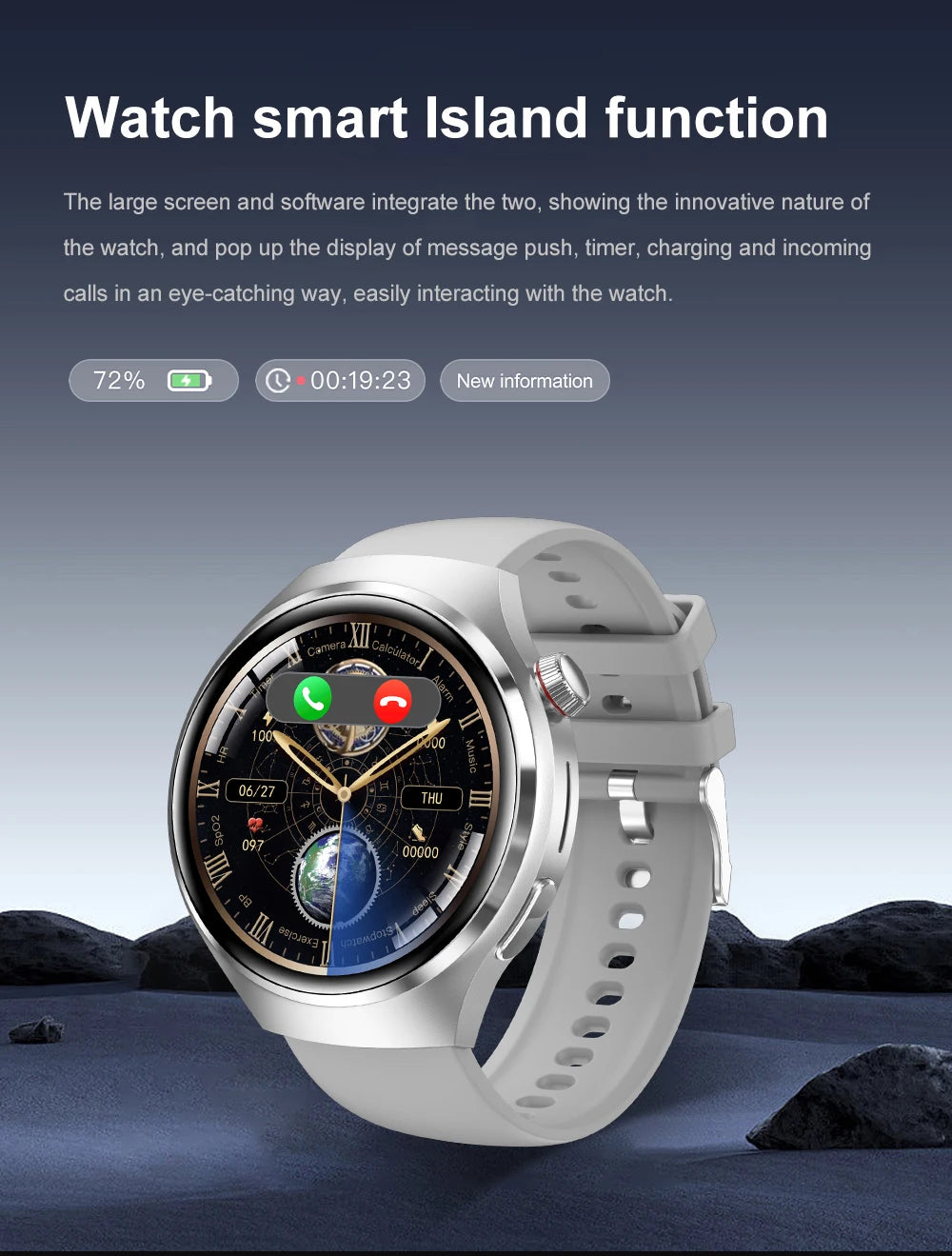 GEJIAN 2025 New TWS 2-in-1 Bluetooth Earphones Smart Watch Heart Rate Monitoring NFC BT call GPS Sports Trajectory Smartwatches