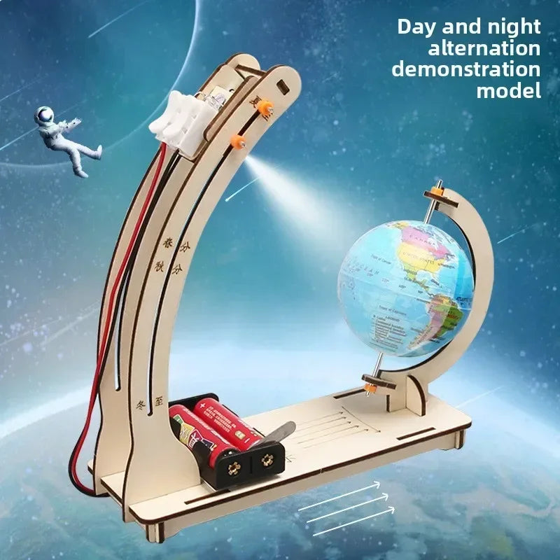Kids Science Toys Day Night Alternation Globe Funny Teaching Aids Educational Toys DIY Technological Physics Learning Kit Toys