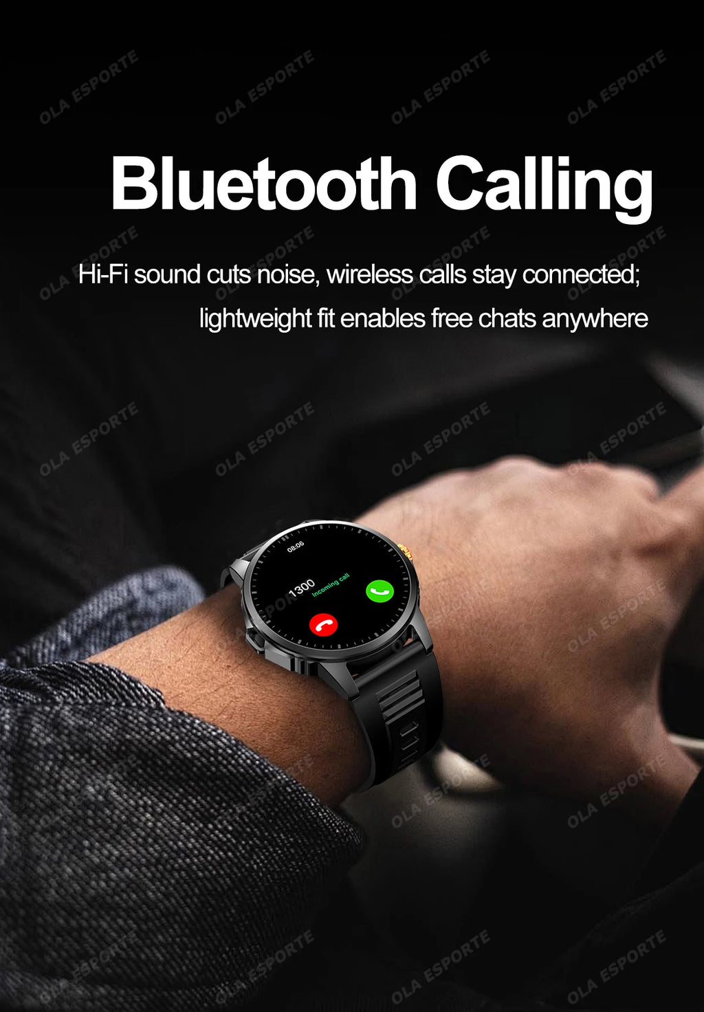 2025 New Men's GPS Sports Smart Watch 1.53'' AMOLED Display LED Flashlight Heart Rate Bluetooth Call 5ATM Waterproof Smartwatch