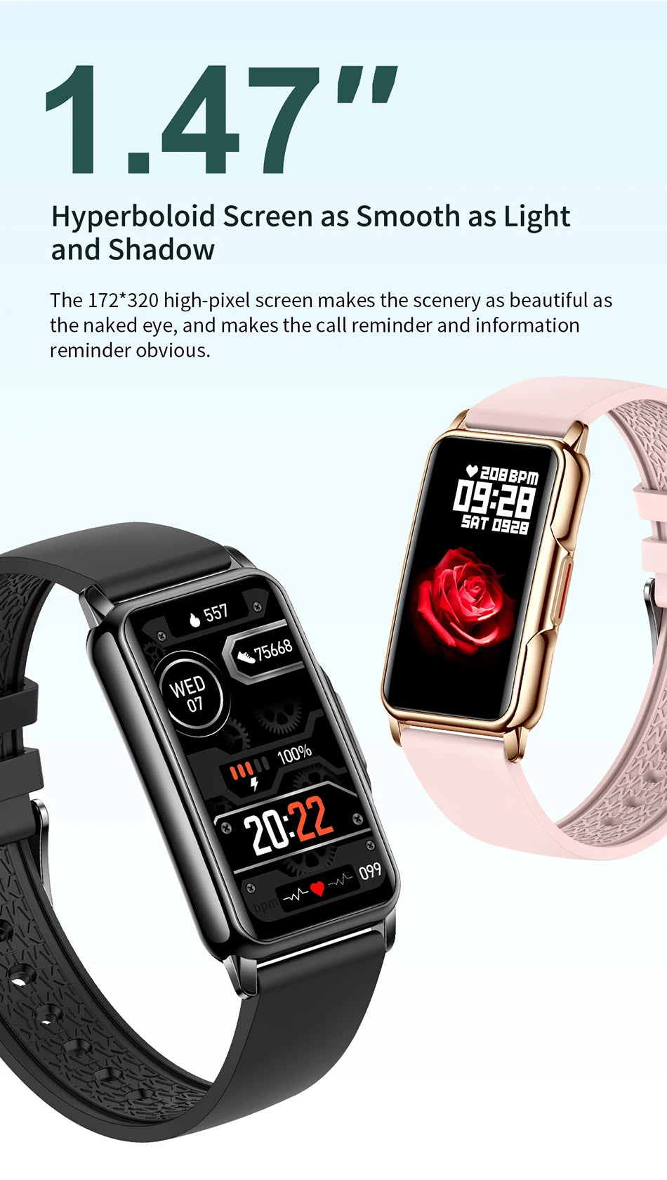 LIGE Smart Watch Women Full Touch Screen Bluetooth Call IP67 Waterproof Sports Fitness Tracker Smartwatch Women