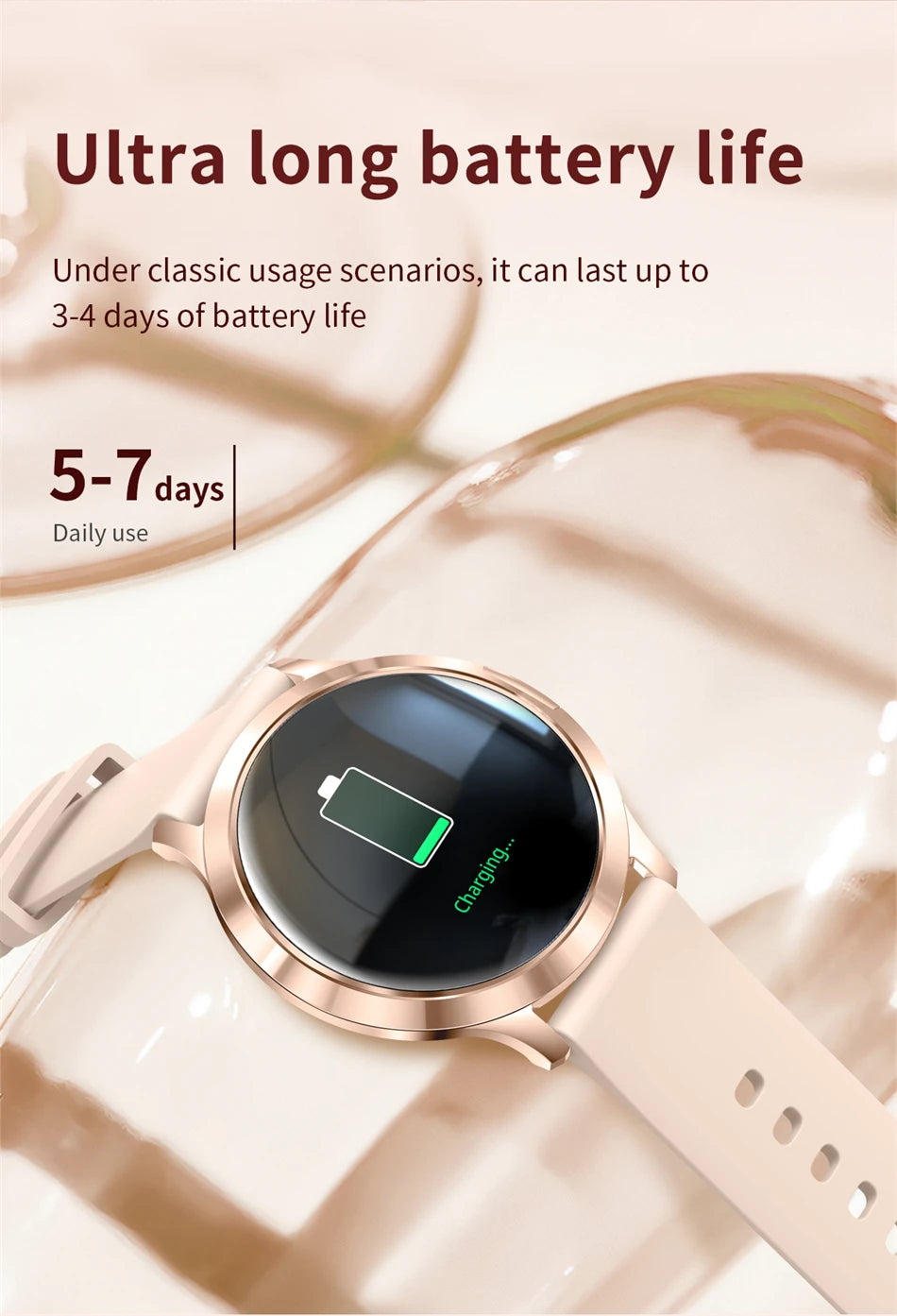 LIGE 2025 Ultra-thin AMOLED Screen Smart Watch Women Sport Fitness Bracelet Custom Watch Face Bluetooth Call Luxury Smartwatch