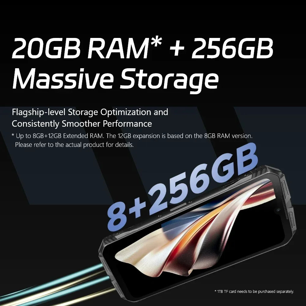 World Premiere DOOGEE S Cyber Rugged Phone 6.58" 90Hz IPS Screen 10800mAh Large Battery 8GB+256GB 50MP AI Main Camera Android 14