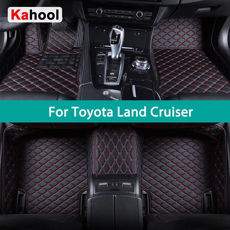 KAHOOL Custom Car Floor Mats For Toyota Land Cruiser 100 200 300 Auto Carpets Foot Coche Accessorie