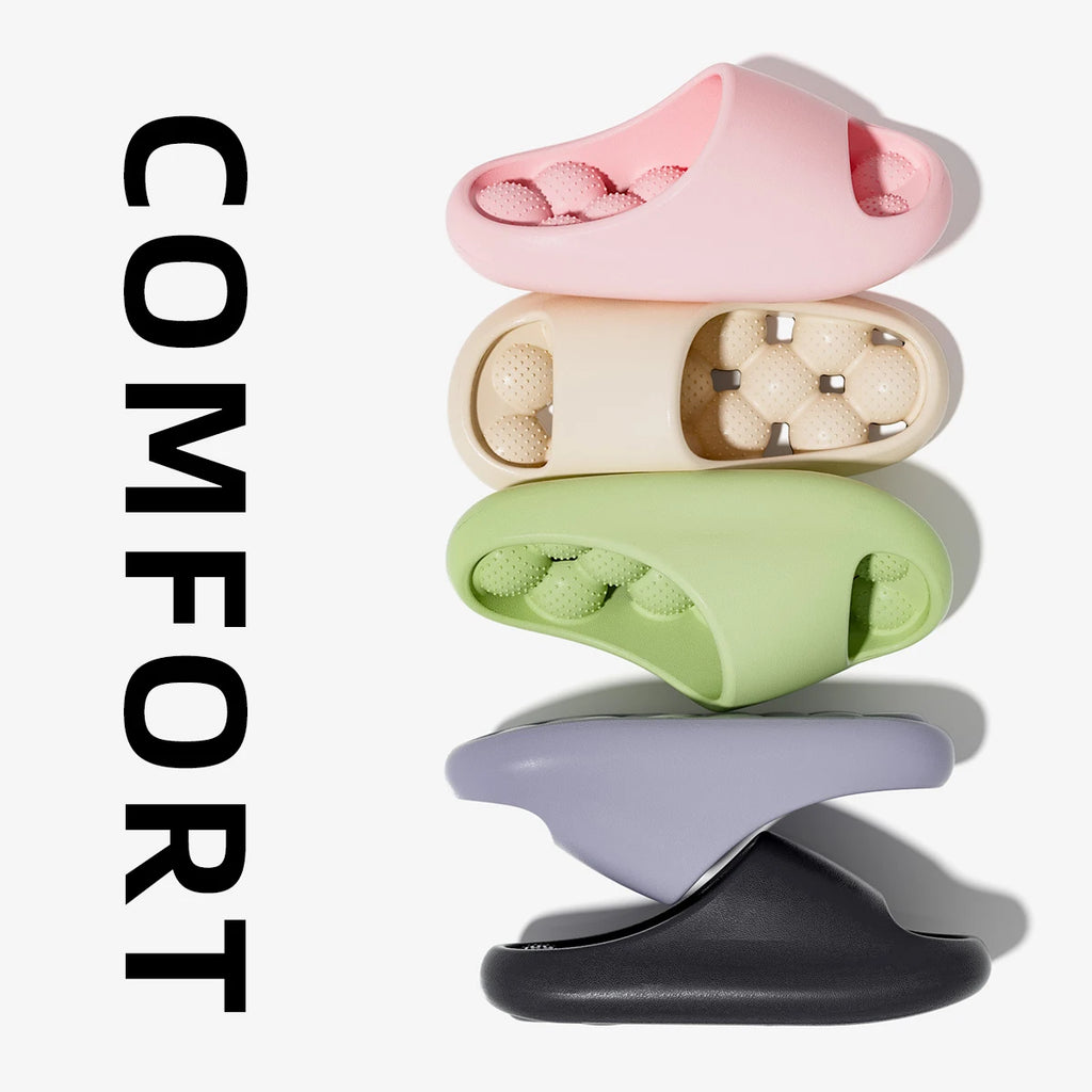 TZLDN Ergonomic EVA Unisex Bathroom Slippers Water-Leakage-Proof Massage Indoor Slippers Comfortable Breathable Casual Slippers
