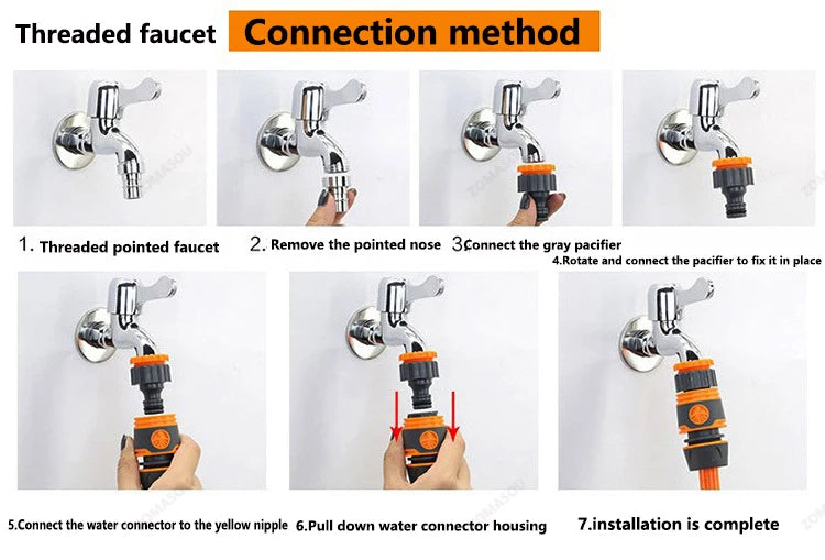 1-5Pc Garden Watering Gun 8 Modes High Pressure Sprayer Adjustable Irrigation Watering Nozzle Plant Lawn Yard Watering Sprinkler