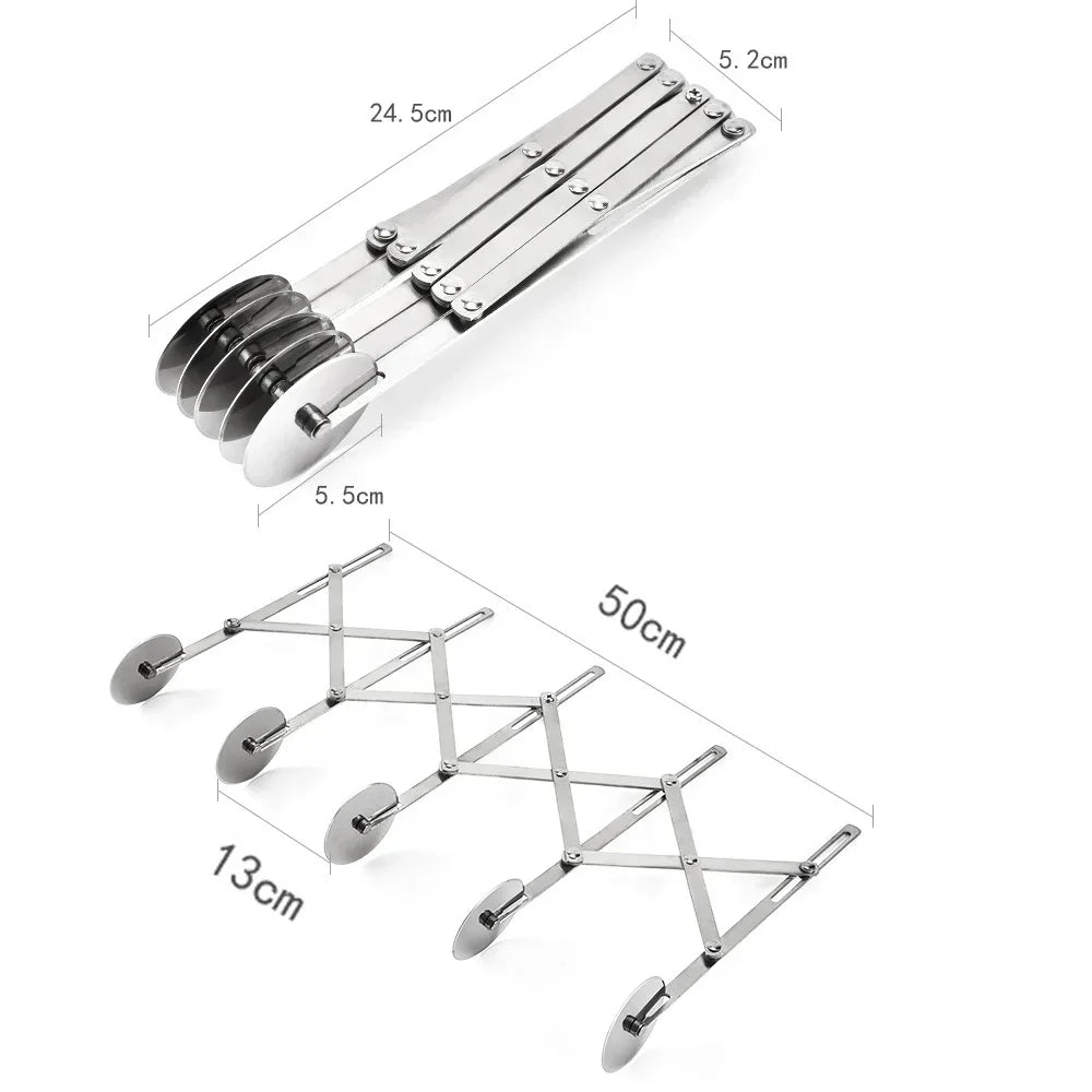 3/5/7 Wheels Cutter Dough Divider Side Pasta Knife Flexible Roller Blade Pizza Pastry Peeler Stainless Steel Bakeware Tools