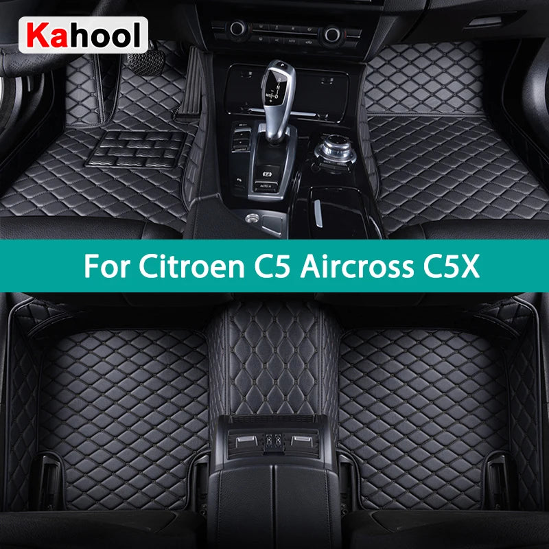 KAHOOL Custom Car Floor Mats For Citroen C5 Aircross C5X Auto Carpets Foot Coche Accessorie