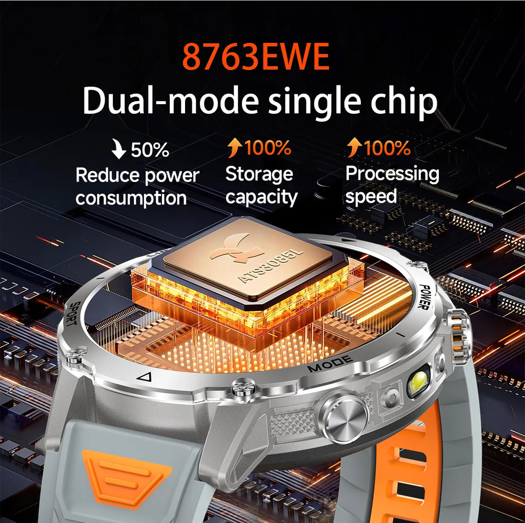 LIGE Men Smart Watch 1400 mAh 1.7 Inch Screen Bluetooth Call Voice Assistant Watch Sport Fitness IP68 Waterproof Smartwatch 2026