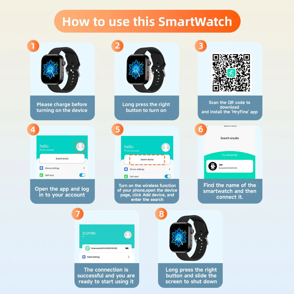 NEW Electronics Smartwatch 2.01"HD Screen Heart Rate Monitoring Bluetooth Call Multi-Sport Modes Watch for Women Men Gift Choice