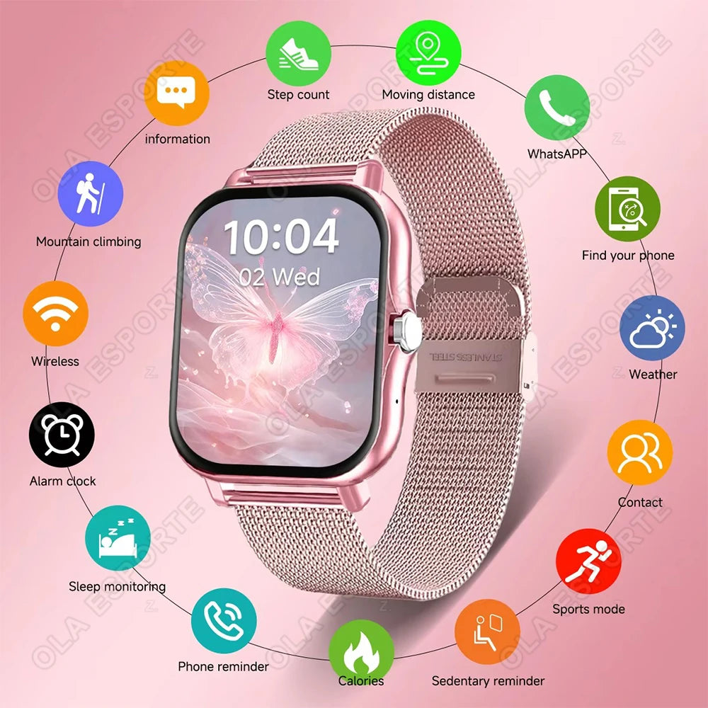 New Smartwatch 1.83'' HD Screen Heart Rate/Sleep Monitor Wireless Bluetooth Call Music Control Smart Watch For Men Women R30Max