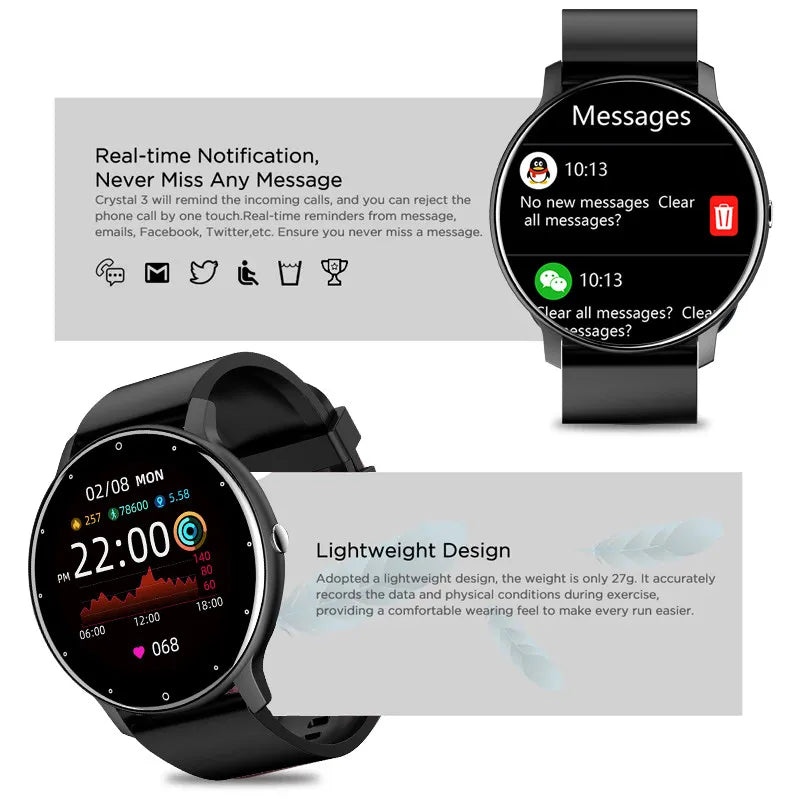 NEW Fashion Men Smart Watch Wireless Call Digital Fitness Tracker IP68 Waterproof Sport Smartwatch for Women Android Phones 2025