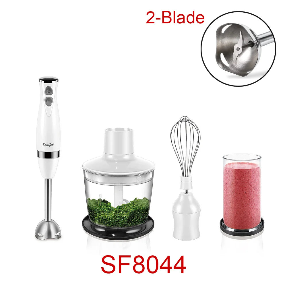 Stainless Steel Hand Blender 3 In 1 Immersion Electric Food Mixer With Bowl Kitchen Vegetable Meat Grinder Chopper Whisk Sonifer