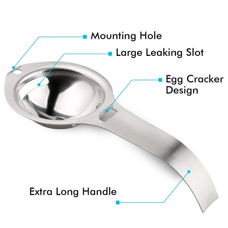 Egg Separator Egg Yolk White Filter 304 Stainless Steel Yolk Separator Egg Divider Sieve Baking Cooking Tools Kitchen Gadgets