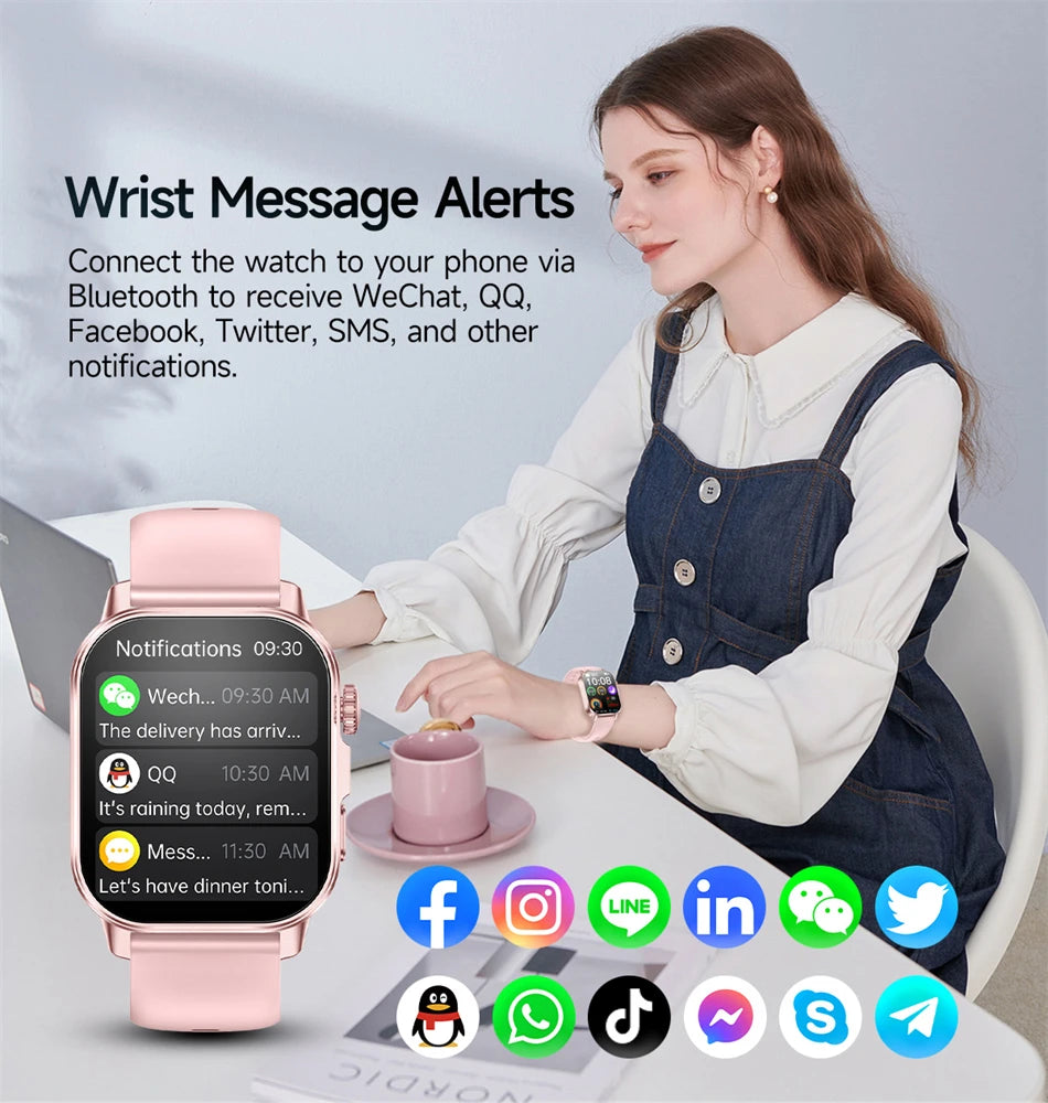 2026 New Model Uric Acid & Lipid Health Analysis Smart Watch Men ECG+PPG Bluetooth Call 2.01-inch Flashlight Smartwatch Women