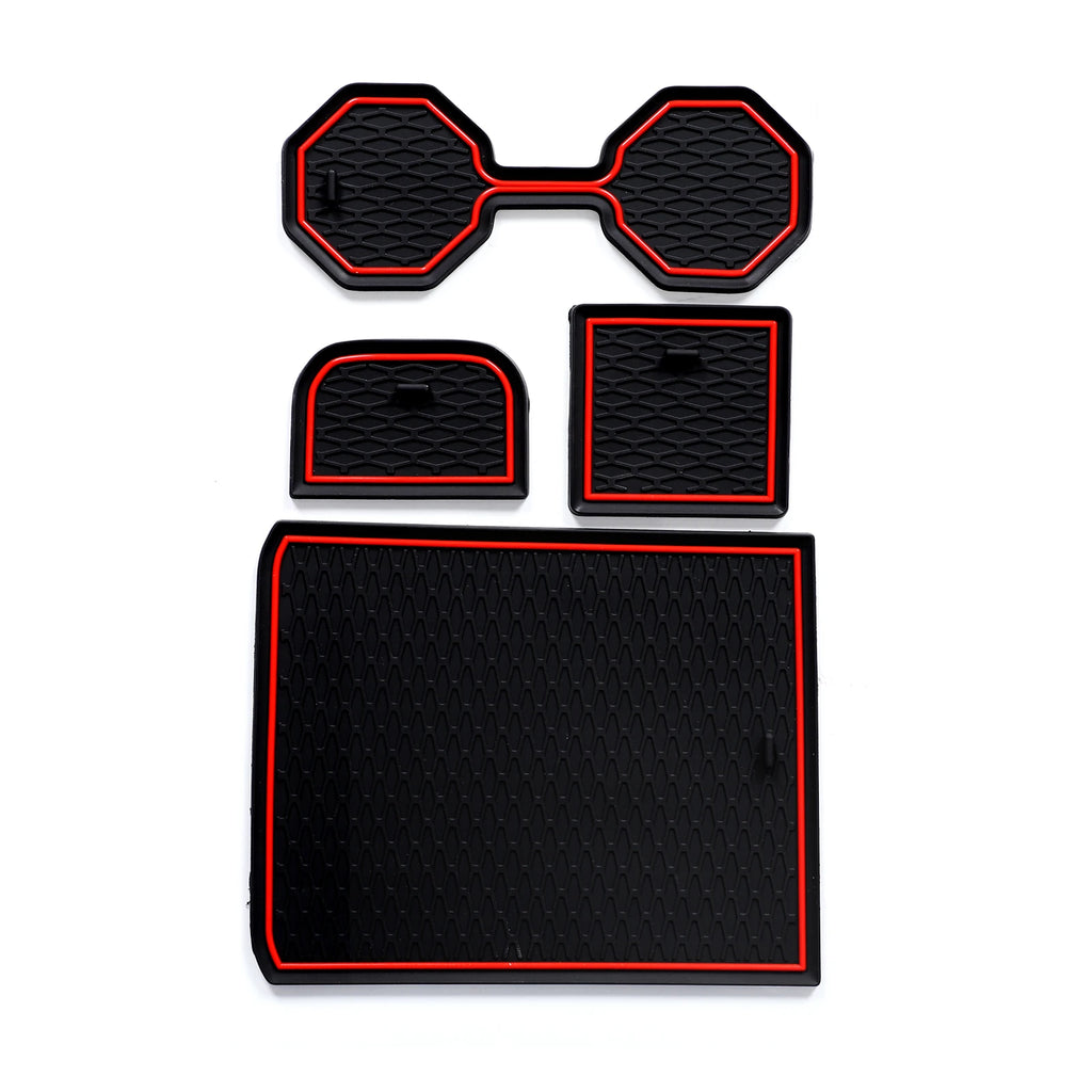 for VW Volkswagen POLO MK6 AW 2018-2023 Anti-slip Gate Slot Mat Car Door Groove Cup Pad Interior Accessories