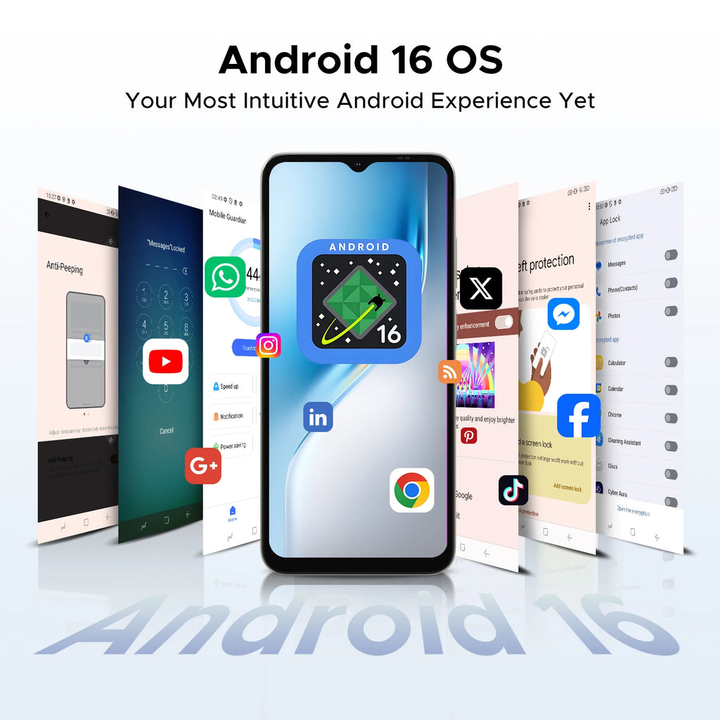 Global Version DOOGEE Note56X Pro Smartphone Gemini AI  6150mAh Battery 6.56'' Display Android 16 Mobile Phone Widevine L1 NFC