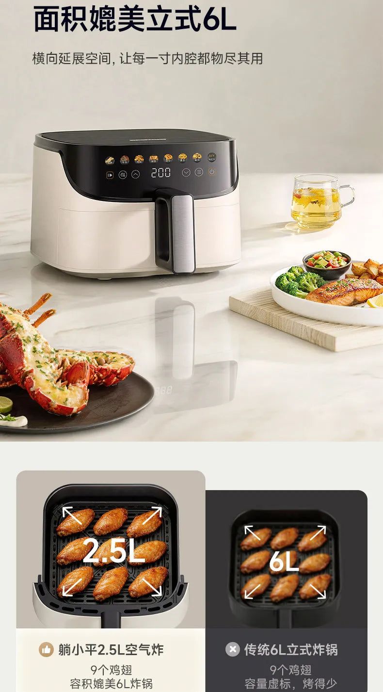 Air Fryer for Home Metal Cavity Electric Fryer Oven 0 Fluorine Ceramic All-in-one2026new Arrival