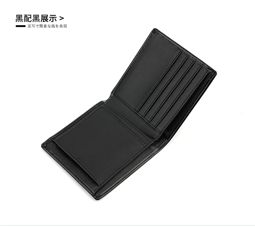New Genuine Leather Men's Wallet Japanese Style Short Cowhide Multi-card Slot Coin Purse Wallets