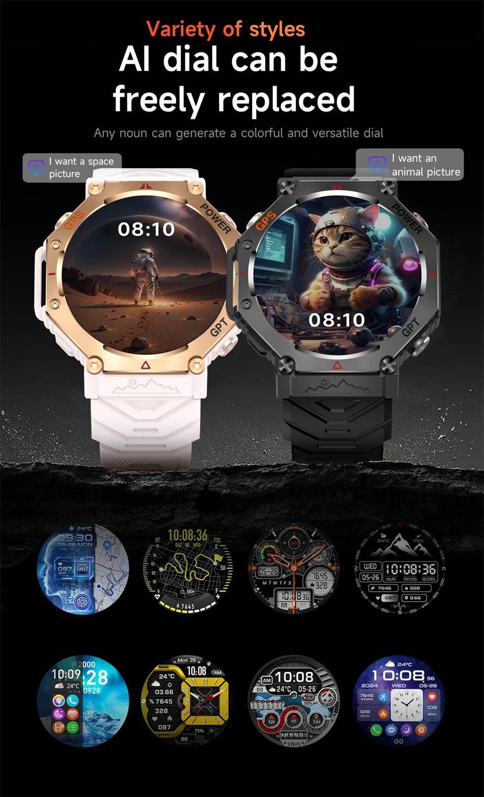 2026 T-Rex 3 Ultra Men Smart Watch Original 10ATM Waterproof GPS Rugged Compass Military 100+ Sports Mode Smart Bracelet