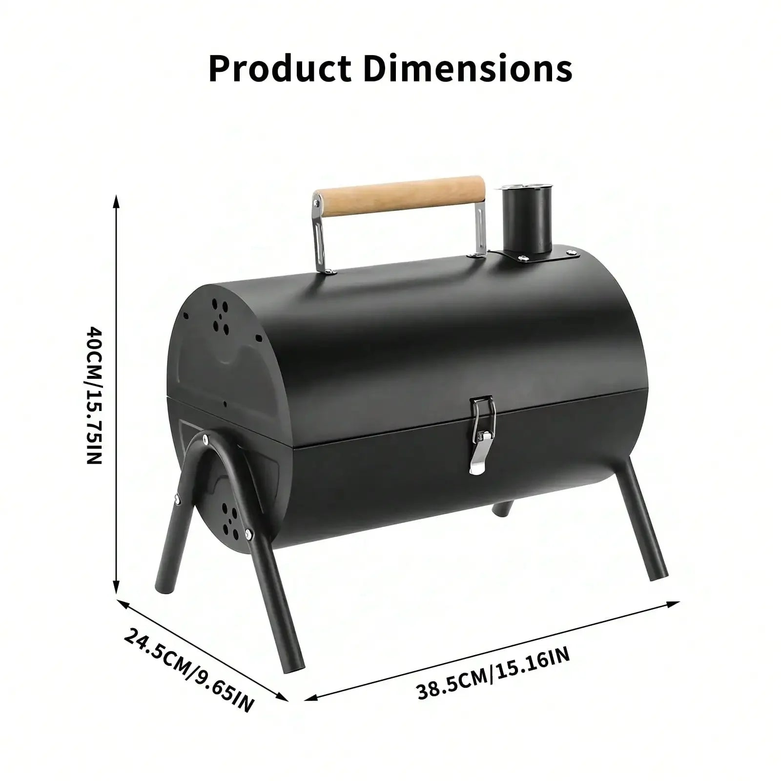 Portable Charcoal Grill - Compact Double Grill with Grill Plate for Camping, Picnics and Garden Use