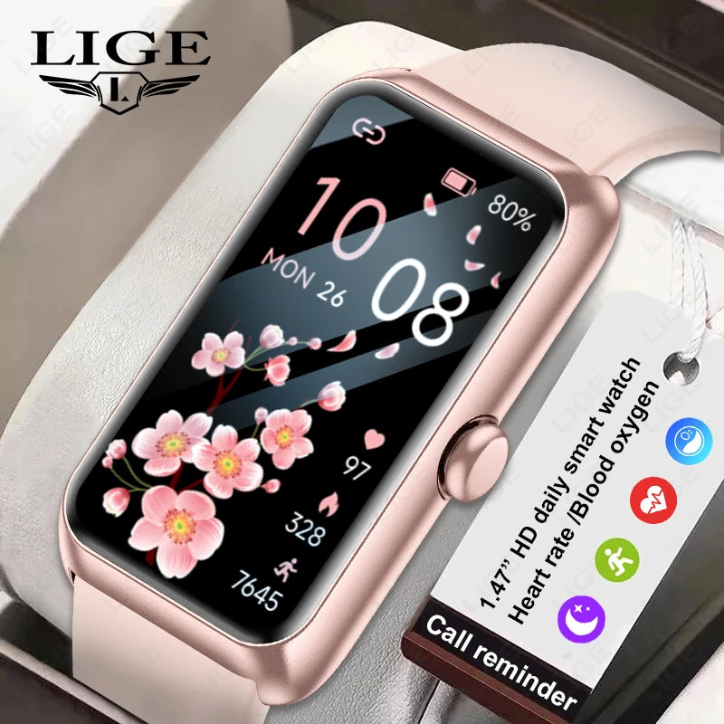 2025 New Smartwatch 1.47-inch Blood Oxygen Heart Rate Sleep Health Monitoring Information Push Multi Sports Band Watch Bracelet