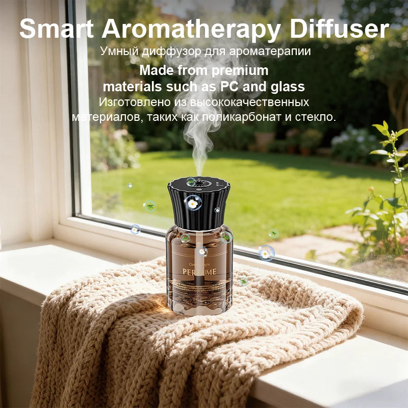 Smart Aromatherapy Diffuser AI Auto Sensing Timer Spray Quick Odor Removal Starry Night Light Long Lasting Fragrance Home Car