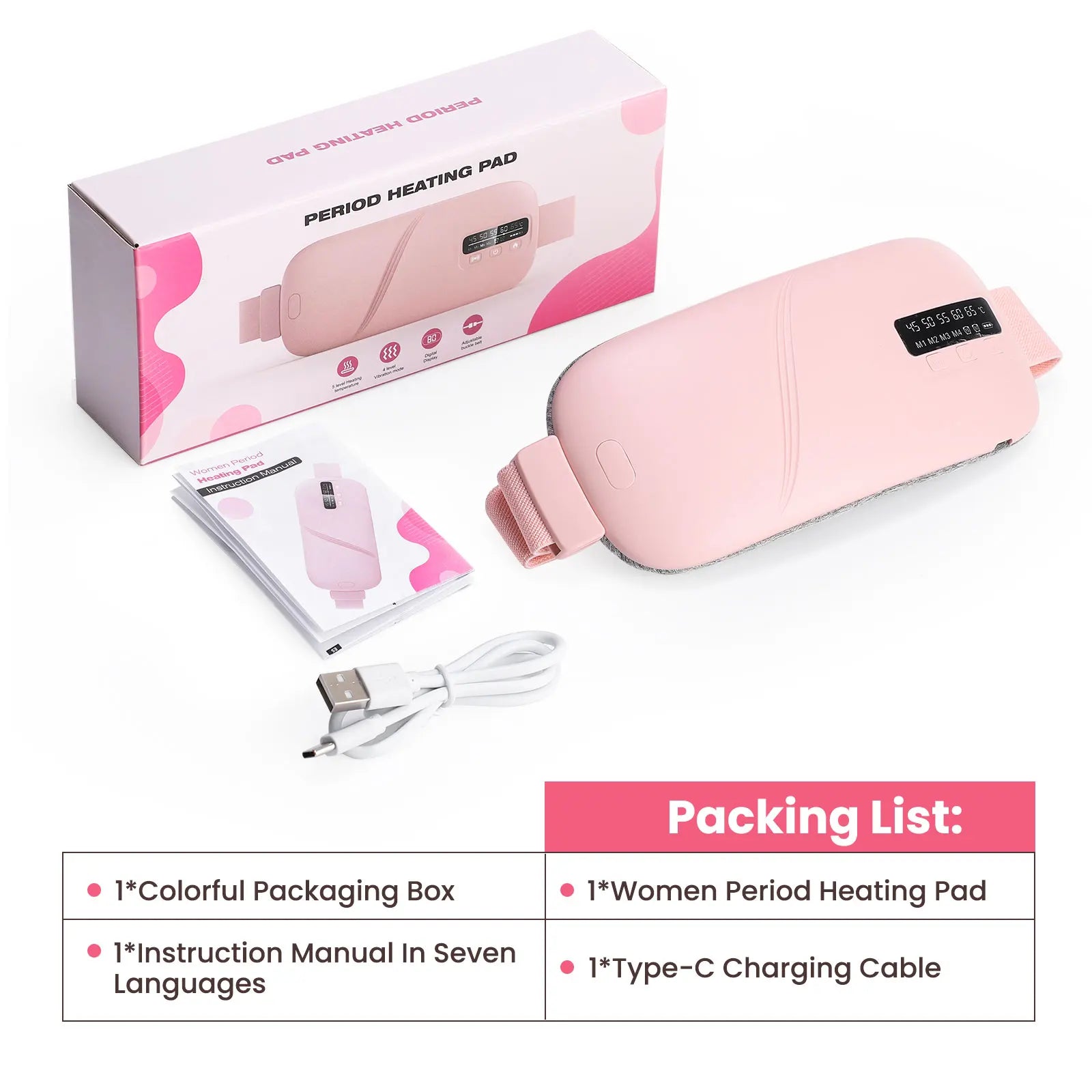 Portable Heating Pad Menstrual Heating Massager Belt Abdominal Belt Period Relief Thermal Massager Belly Warm Palace Belt