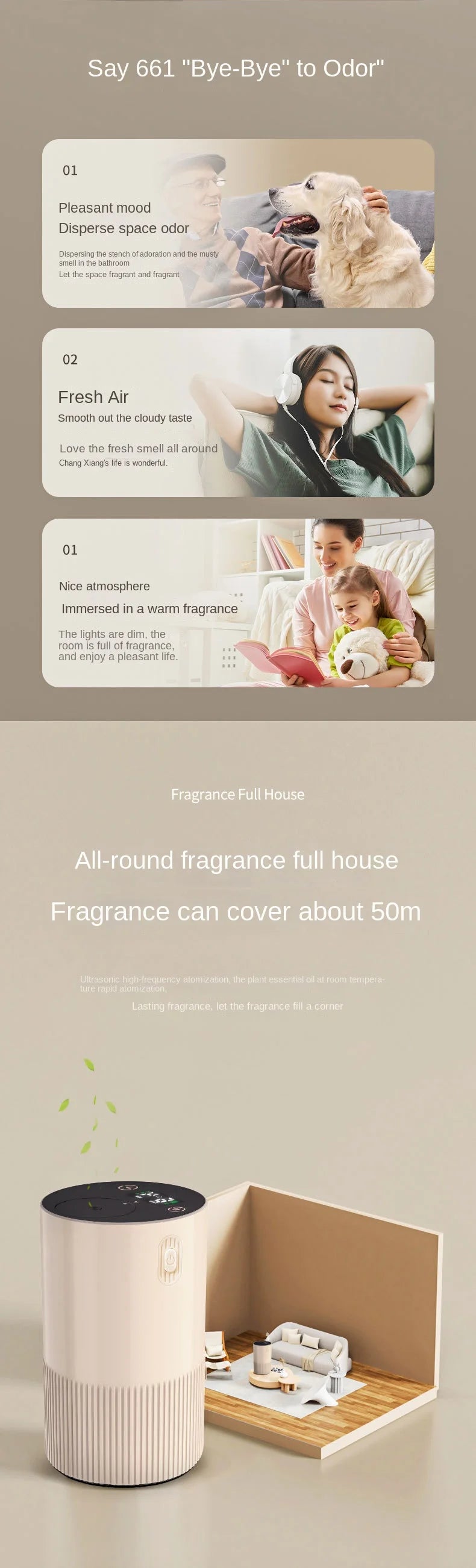 2026 New Essential Oil Diffuser Portable Cordless Diffuser Battery Operated for Car Office Home USB Rechargeable Scent Diffusers