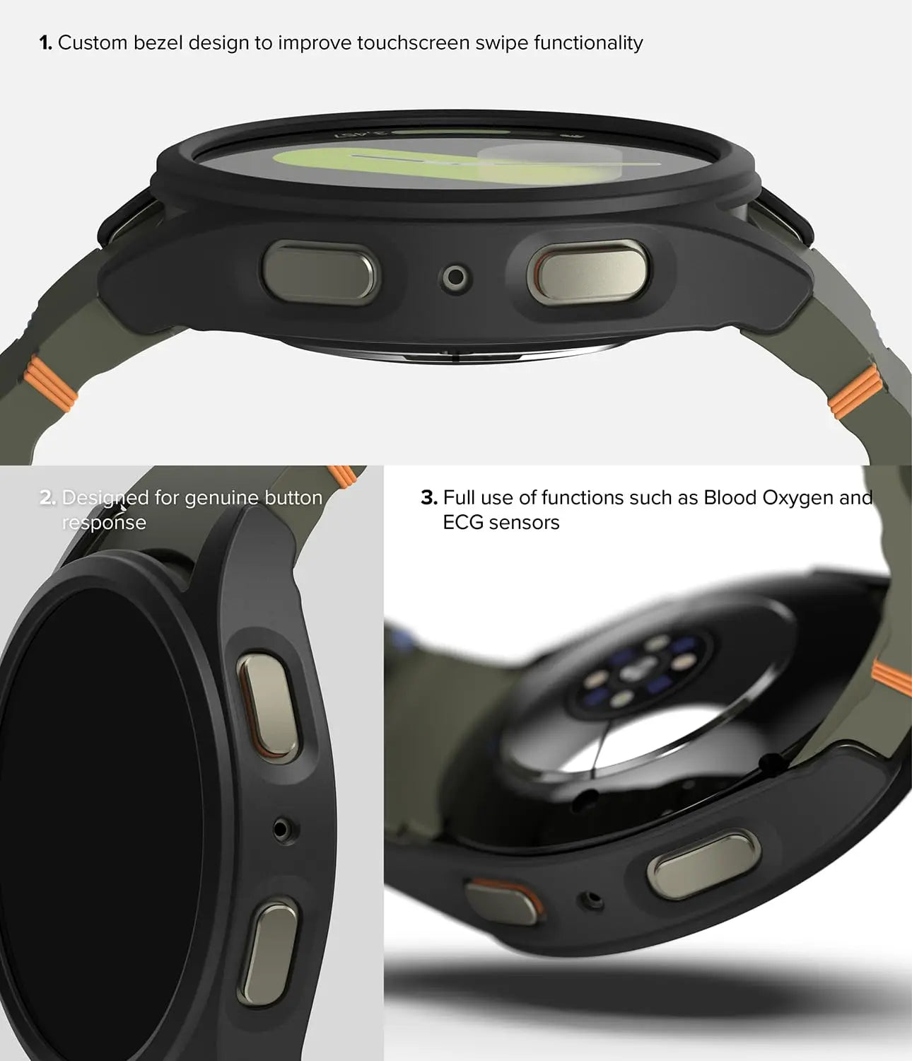 Glass+Case for Samsung Galaxy Watch 7 40mm/44mm Screen Protector Tempered Glass&Hard PC Protective Bumper Cover Accessories Set