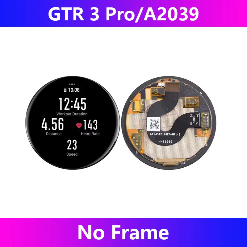 For Amazfit GTR 3 Pro watch LCD screen A2039 screen assembly touch screen LCD display inner and outer screens