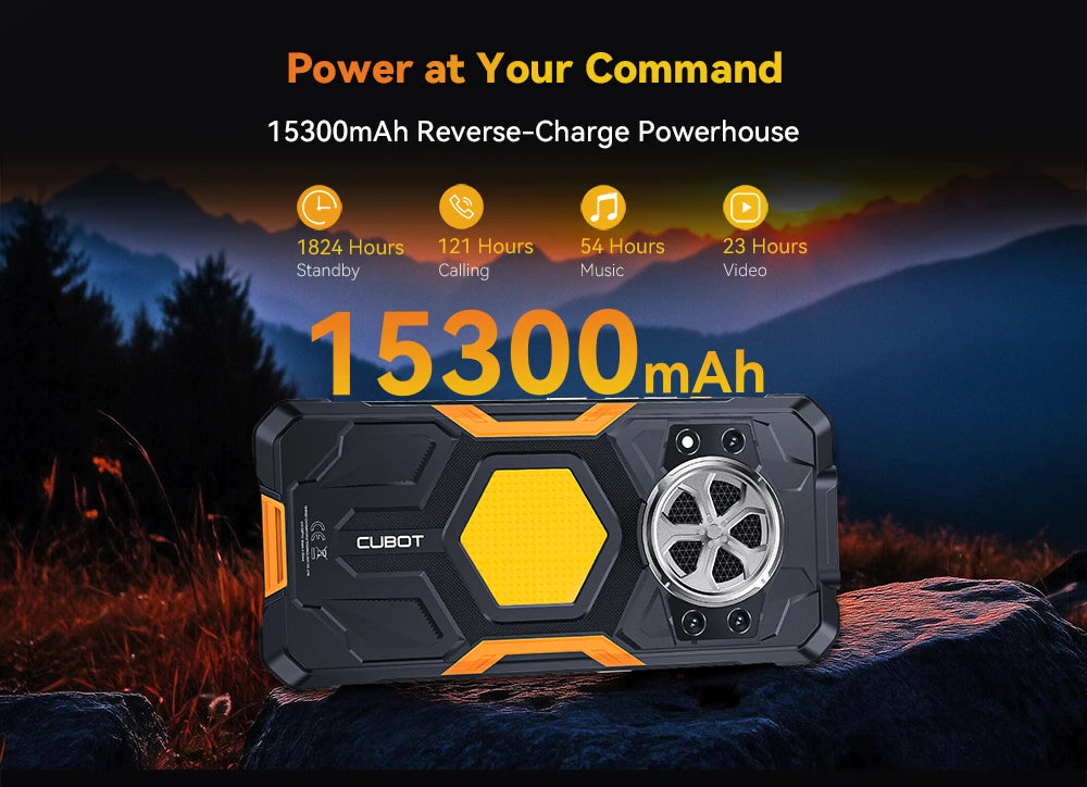 [Ship From UK] CUBOT KingKong Power 5 Android 15 Rugged Smartphone G100 16GB(6+10) 128GB 15300mAh 6.88" 120Hz 64MP Camping Light