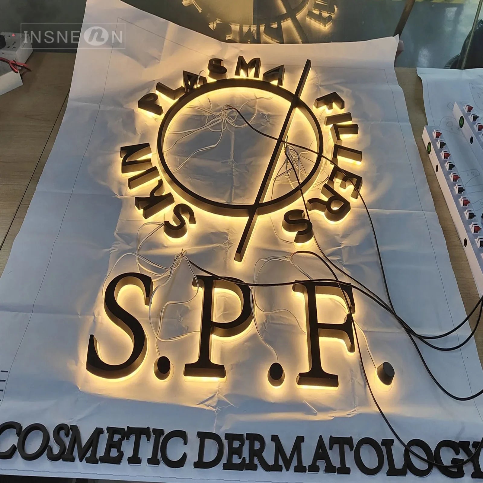 Custom Business Sign 3d Logo Led Light Business Label Advertising Shop  Signs Luminous Acrylic Signboard