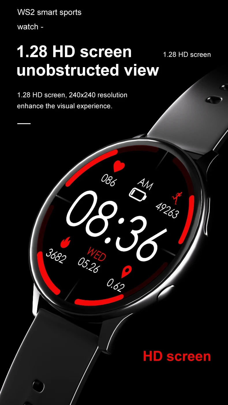2026 New Women Bluetooth Call Smart Watch Heart Rate Blood Pressure Monitoring Smartwatches IP67 For Android IOS Men Smartwatch