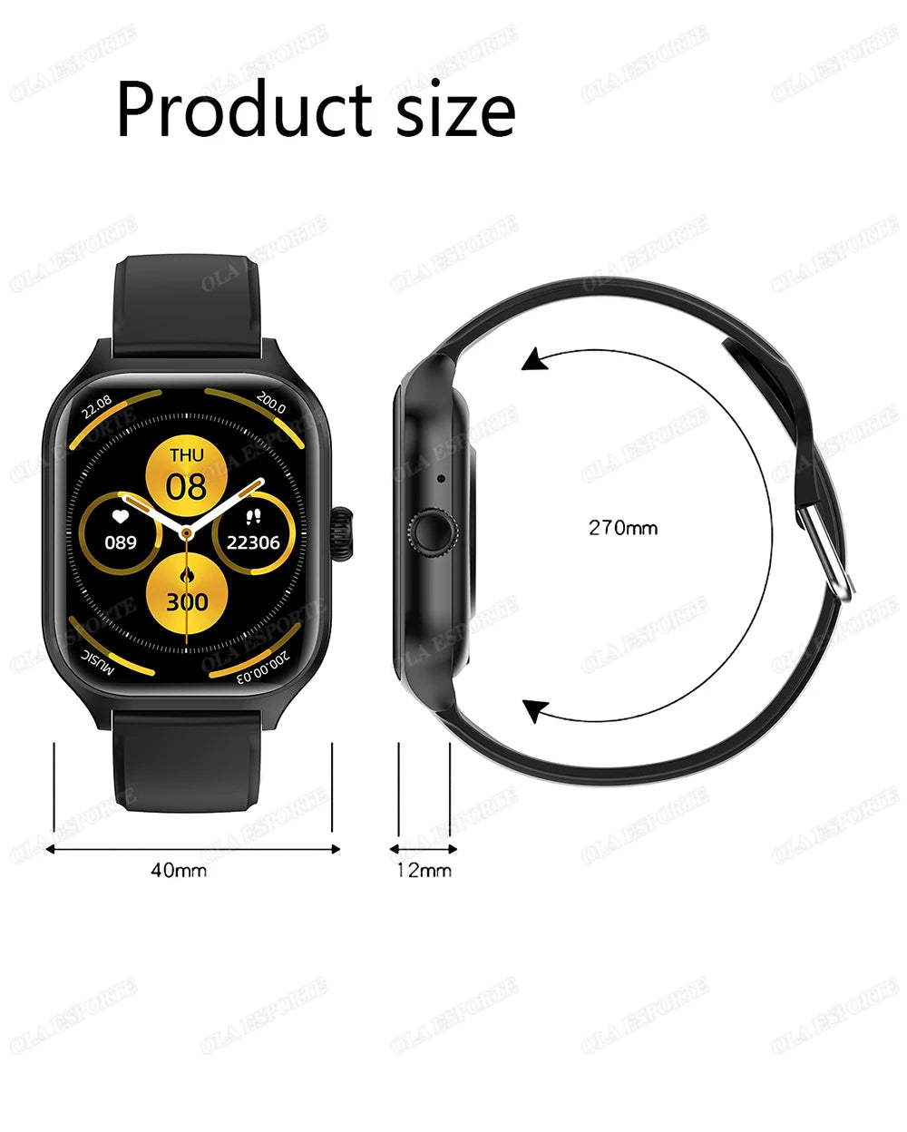 New Smart Watch 2.01'' HD Display Bluetooth Call Health Monitor Sports Mode GPS Track Smartwatch Men Women For Android IOS HT30