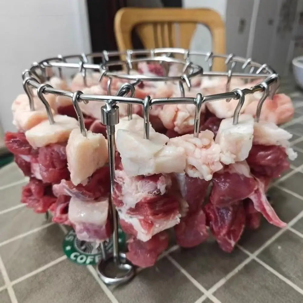 Stainless Steel Vertical Grill Rack Detachable String Grill Vertical Barbecue Skewer Bracket 12/24/49 Skewer Holder