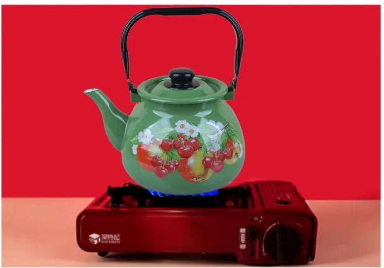 3.5L Large Capacity Porcelain Enameled Tea Pot Perfect for Home or Restaurant Use Tea Kettle Practical and Beautiful