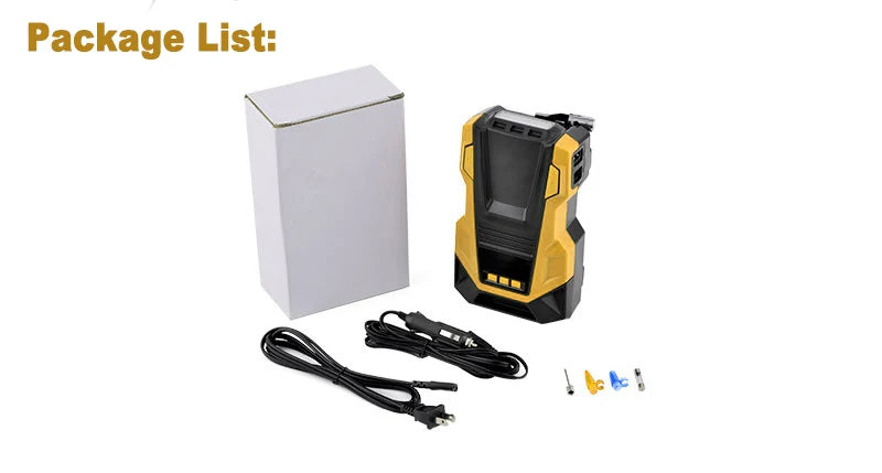 Car Tire Inflator Portable Air Compressor 150PSI Digital Air Pump AC220/110V DC12V With LED Light for Car Motorcycle Bicycle
