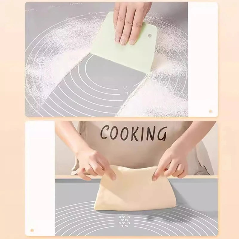 Kitchen Pastry Board Extra Thick Non-Slip Silicone Baking Mat Food Grade Rolling Dough Pastry Mat for Pizza Pasta Cookies