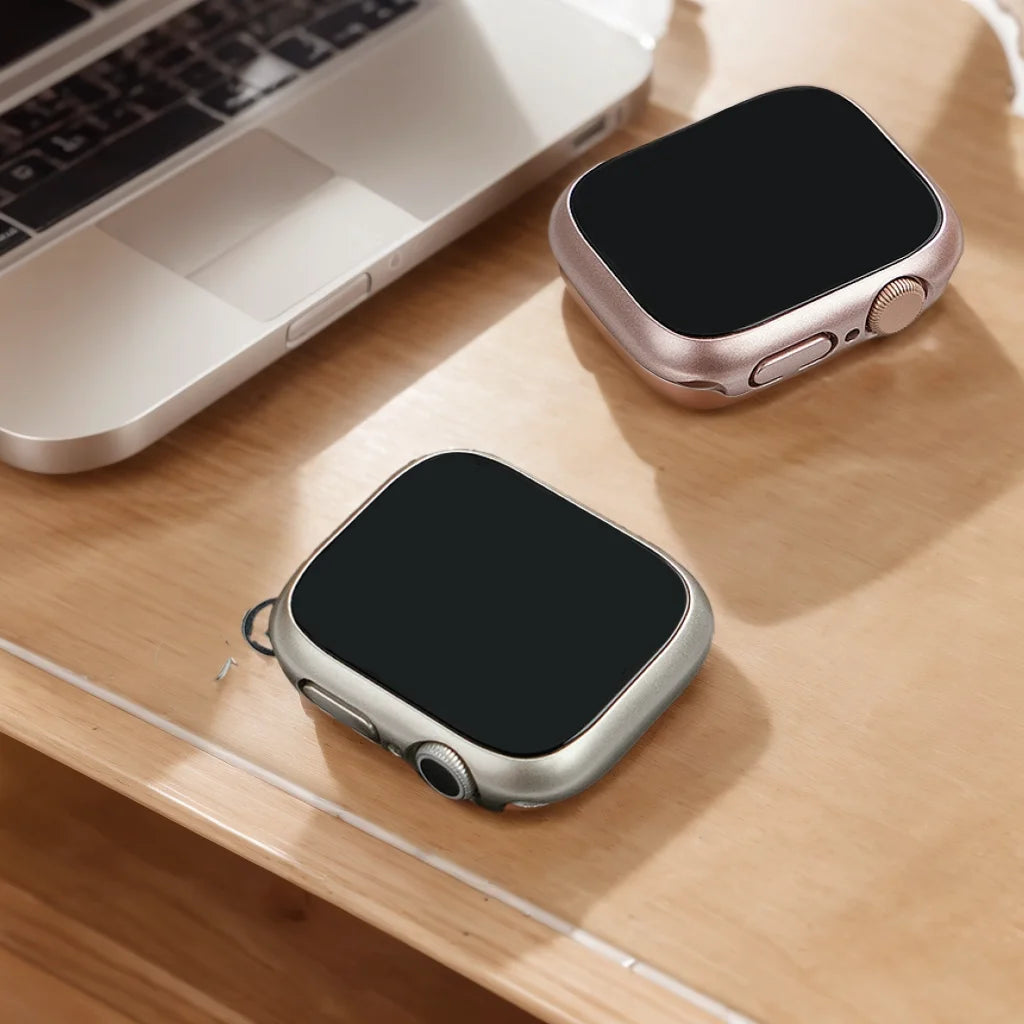 Tempered Glass+Case For Apple Watch 38mm 40mm 41mm 42mm 44mm 45mm 46mm Screen Protector Protective Cover iWatch 10 8 7 9 6 SE 5