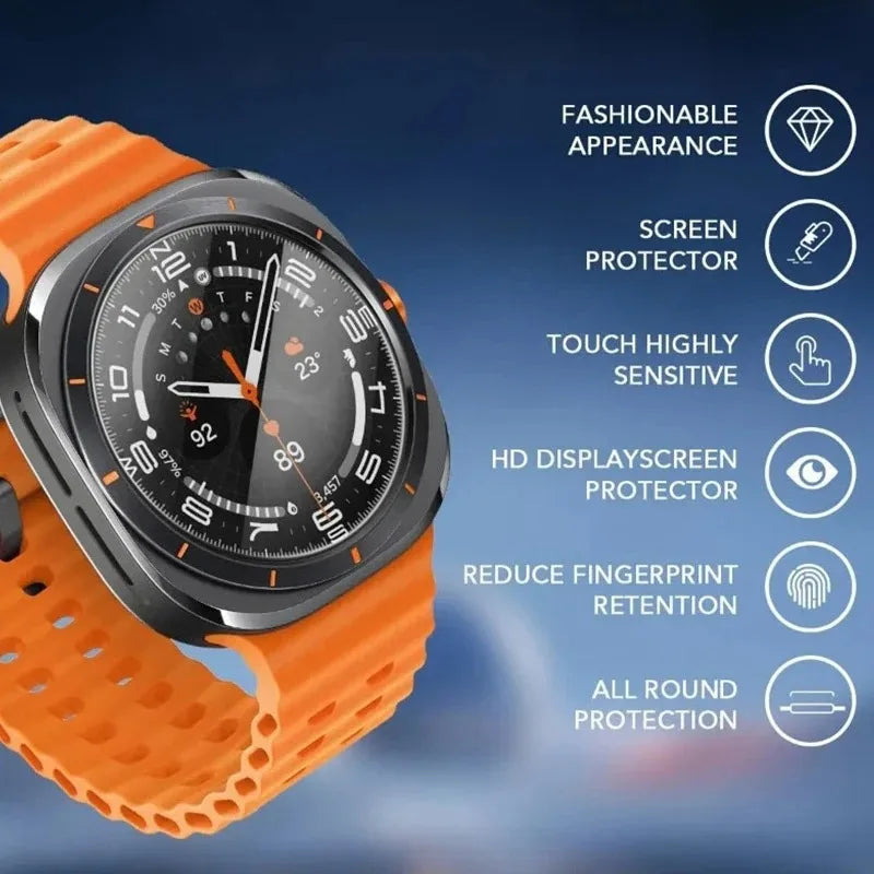 Tempered Glass For Samsung Galaxy Watch 47mm 40mm 44mm 45 46 43 42mm Premium Screen Protector Galaxy Watch Ultra 8 7 6 5 4 Glass