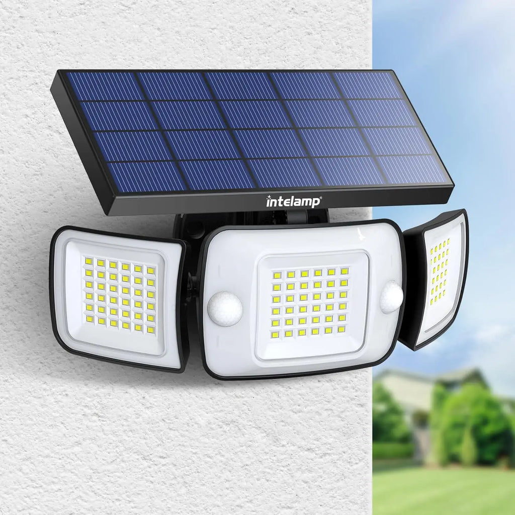 Top Brand Powerful 6000mah Outdoor Solar Lights With 3 Modes Two Motion Sensors Bright Light Wall Lamp For Garden Yard Garage