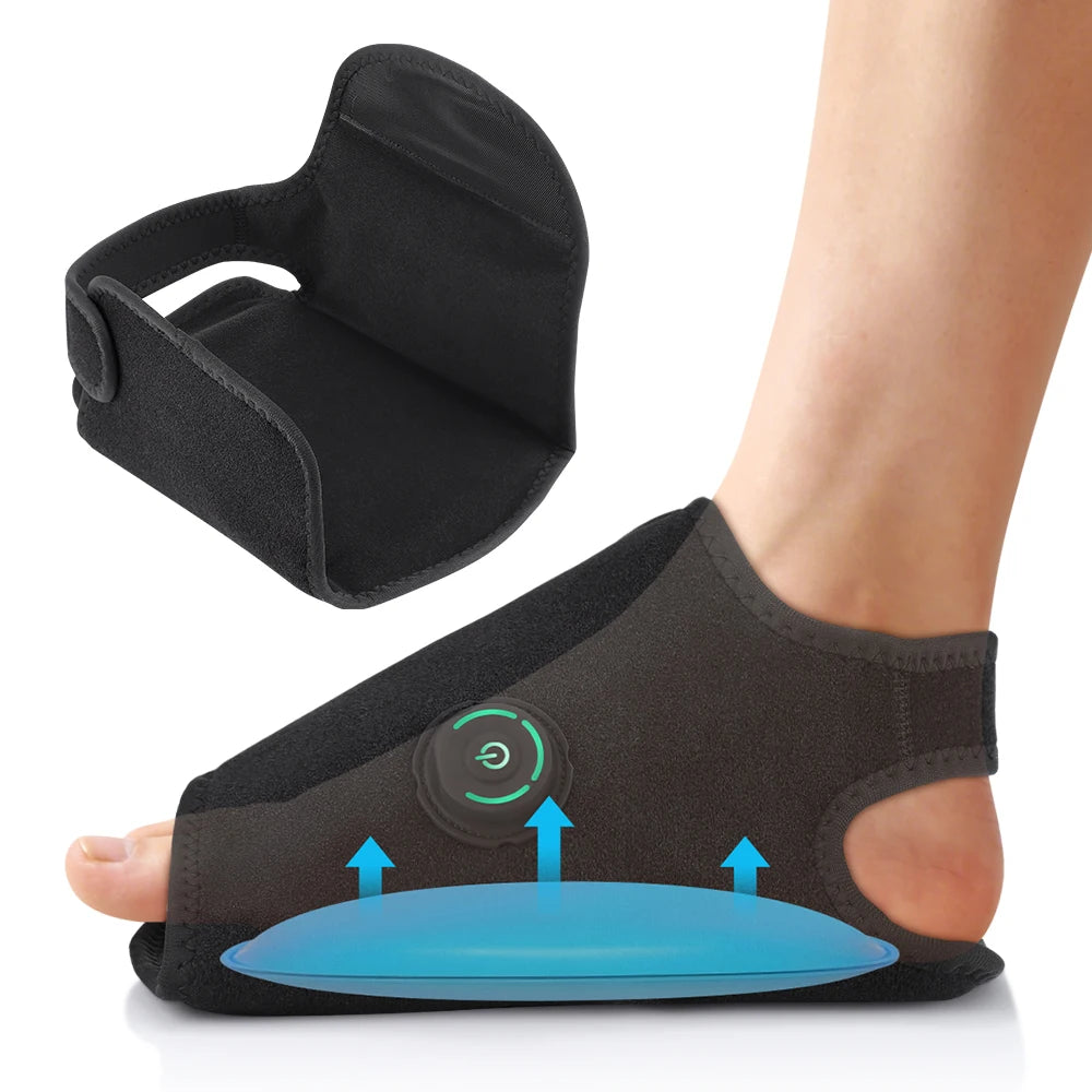 Ankle Air Compression Massager Heated Foot Wrap Support 3 Modes 4 Levels Thermal Sleeve Cordless Rechargeable Brace